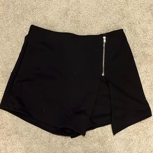 Black Zip Skort